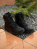 Берці тактичні зимові HUST Чорні утеплені Бавовною, фото 9