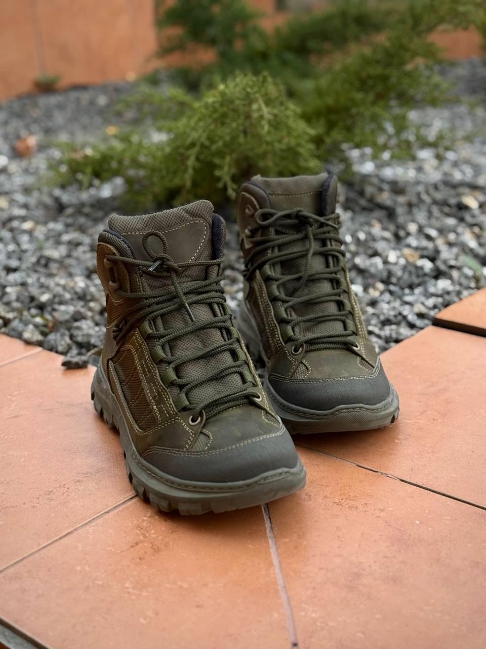 Шкіряні Тактичні черевики Power Олива Утеплені Мембрана Frost800, фото 1