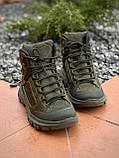 Шкіряні Тактичні черевики Power Олива Утеплені Мембрана Frost800, фото 5