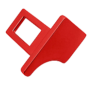 Заглушка ременя безпеки червона 20х40мм метал (плоска)
