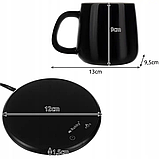Набір підігрівача для чашок Ruhhy 22125 з керамічною кружкою, кришкою та ложкою (400 мл), фото 2