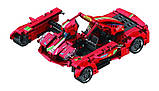 Конструктор Ферарі 2в1 TurboBot Червоний бот, дитячий конструктор робот-трансформер, 696  деталей, фото 5