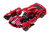 Конструктор Ферарі 2в1 TurboBot Червоний бот, дитячий конструктор робот-трансформер, 696  деталей, фото 6