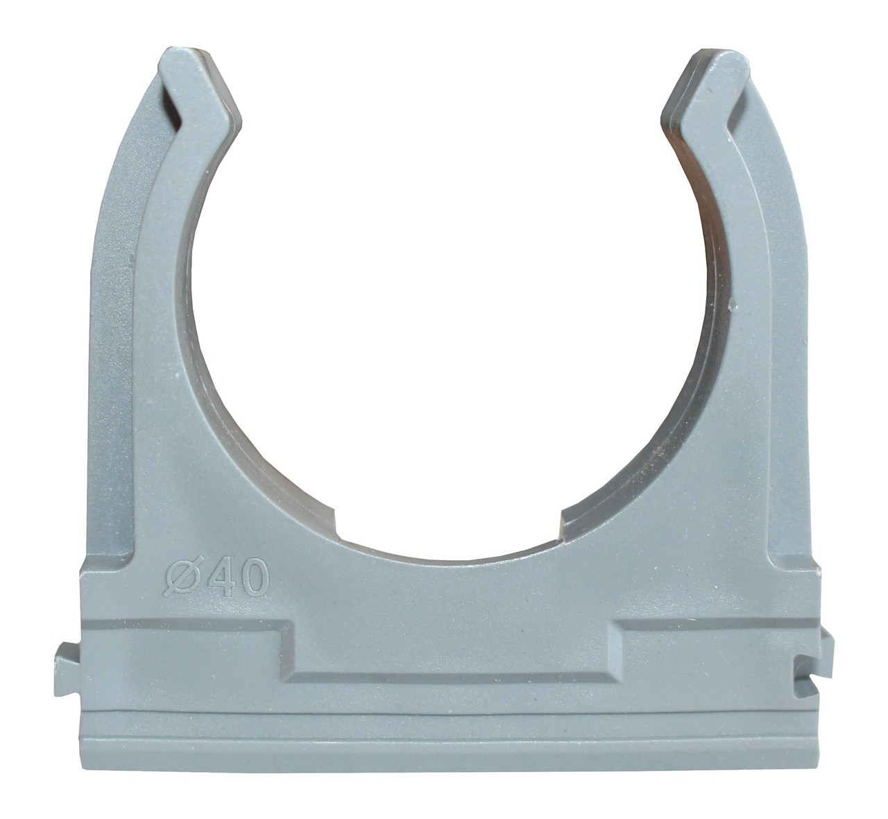 Кріплення для гофри D 40 кліпса для кріплення труб сіра (уп/25 шт.)