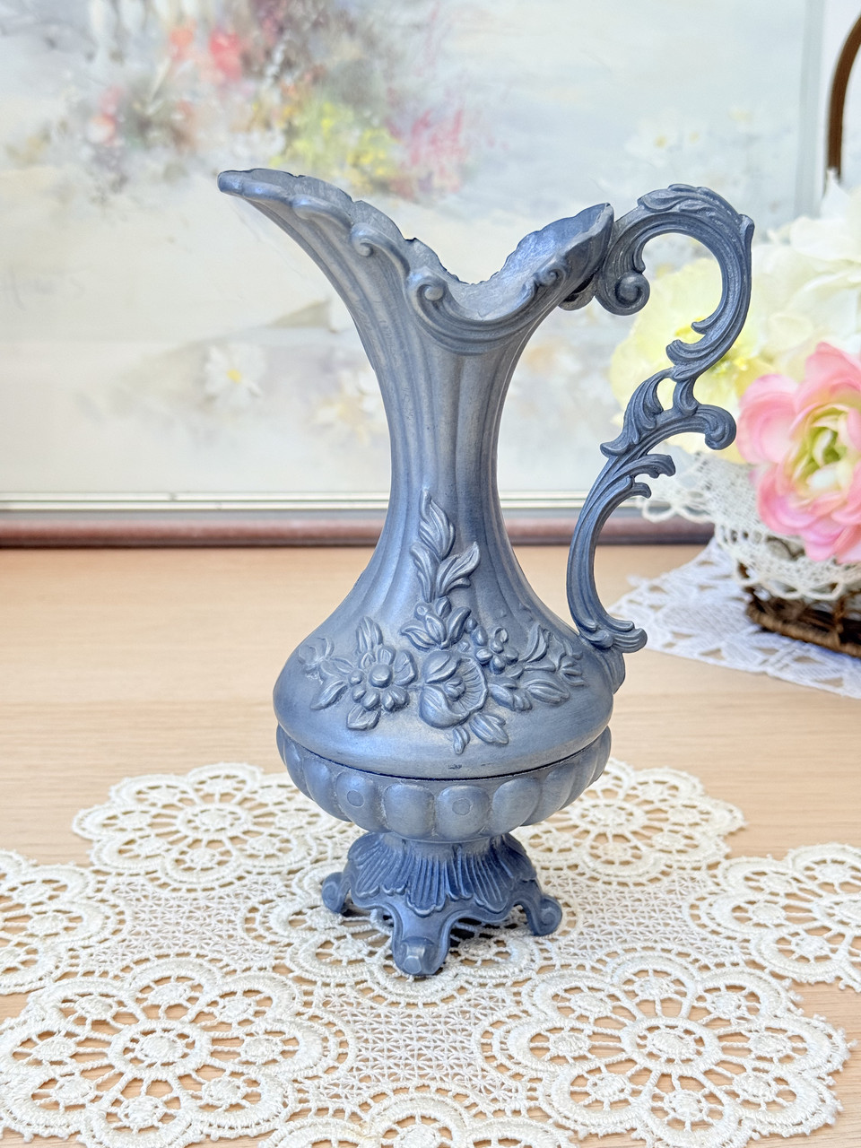 Колекційний олов'яний декоративний глечик, олово, Німеччина, вінтаж, фото 1