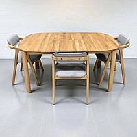 Стіл кухонний обідній Робі столик на кухню невеликий розкладний дерев'яний сучасний для кухні