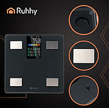 Аналітичні підлогові ваги RUHHY 20675  до 226 кг, розумні електронні з аналізом тіла та Bluetooth-додатком Feelfit, фото 6