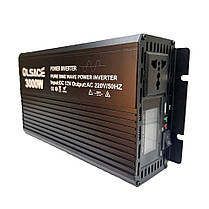 Перетворювач напруги 3000W LCD інвертор із чистою синусоїдою 12V-220V, фото 5