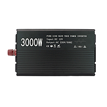 Перетворювач напруги 3000W LCD інвертор із чистою синусоїдою 12V-220V, фото 3