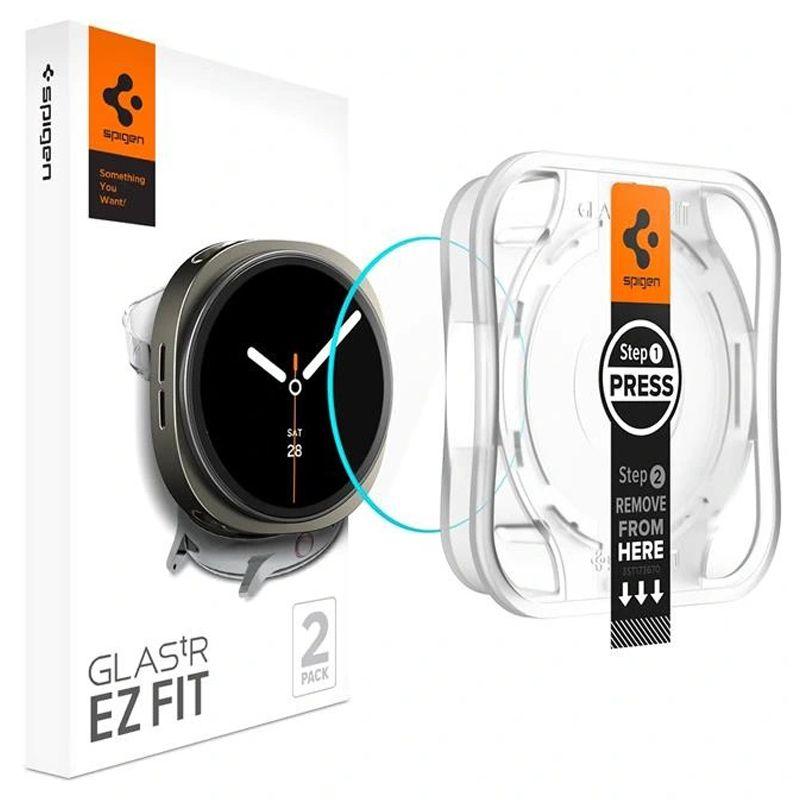 Захисне скло Spigen Samsung Galaxy Watch 8 (44mm) - EZ FiT GLAS.tR (2шт), Clear (AGL09876)