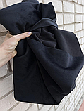 Віденський велюр на флісі соти Чорний, фото 2