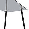 Стіл Umberto 70*120 см чорний/скло тоноване сіре ТМ AMF, фото 7