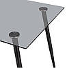Стіл Umberto 70*120 см чорний/скло тоноване сіре ТМ AMF, фото 8