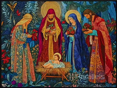 Набір для вишивання за нанесеною на канву схемою "Ікона".AIDA 14CT printed, 30*40 см