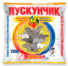 Родентицид від щурів та мишей Лускунчик тісто у фільтр пакетах AgroProtection, 200 г