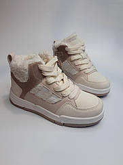 Демісезонні кросівки для дівчинки American Club 198 beige беж р.31-36