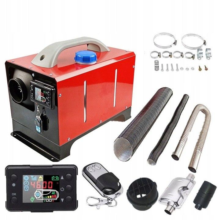 Автономний дизельний обігрівач Ondragon 9 кВт 12В/230В з LCD-дисплеєм і пультом ДУ — опалювач для авто, фургона, човна, побутівки