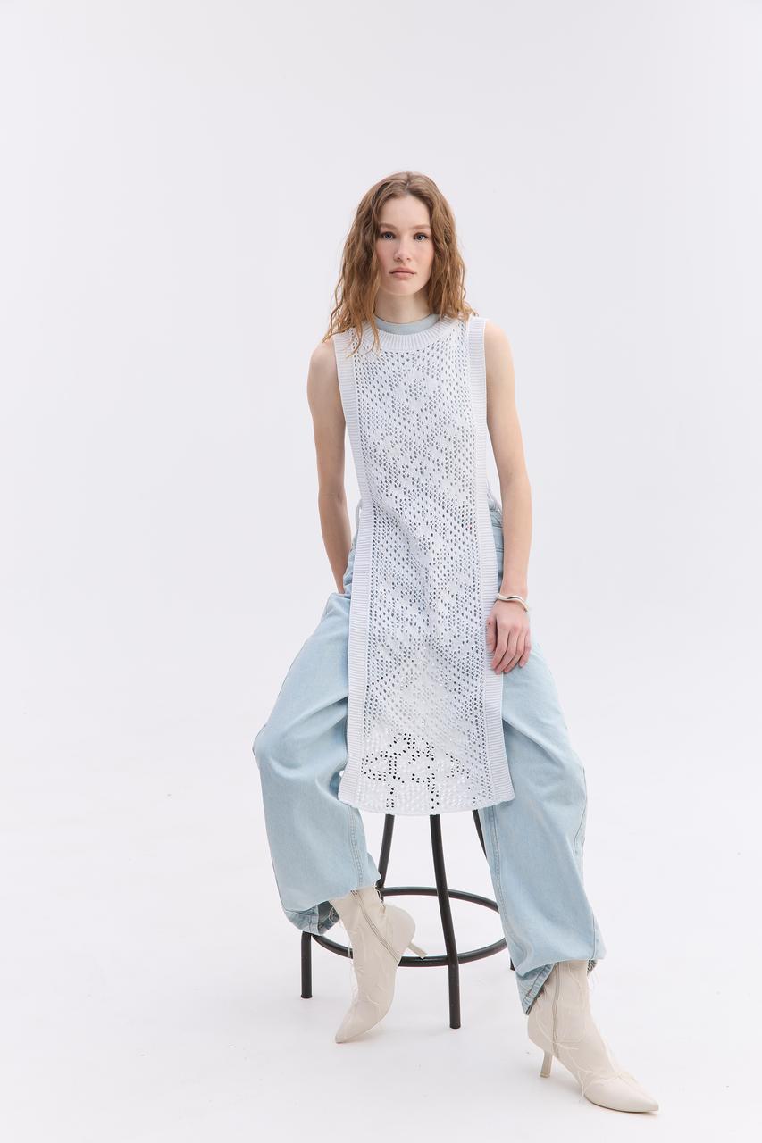 Жіночий в'язаний жилет "Горицвіт" (1 м)