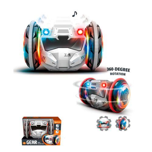 Машинка 15см, трюкова, оберт 360, музика, світло, 2 кольори, на батар., в кор. 18,5*10,5*12,5см (36 шт.), фото 1