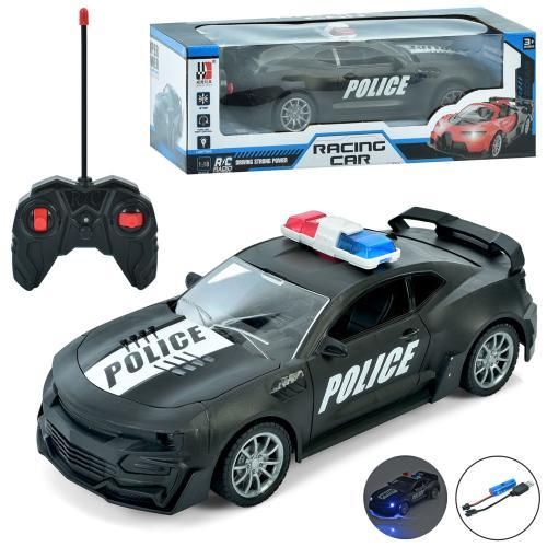 Машина р/к, акумулятор, 22см, 1:18, поліція, світло, USBзарядне, в кор. 29*9,5*13см (24шт), фото 1