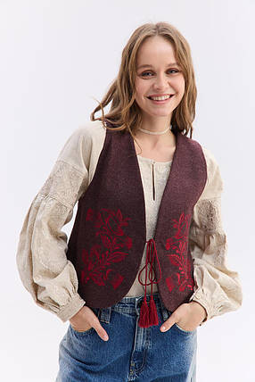 Жіноча вишита камізелька MEREZHKA "Соловійка", фото 1