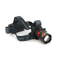 Налобний ліхтарик SY8503, Zoom, White+Red+Blue + White Hot, 4 режими, корпус метал, водостійкий, живлення від 2*18650, Type-C кабель,