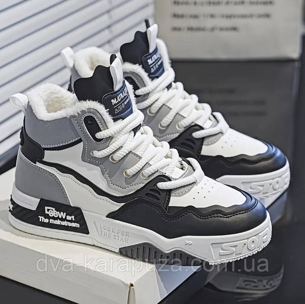 Кеди високі чоловічі на флісі, 44 р!, фото 1