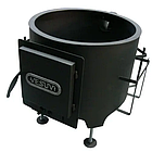 Чан 1,8м VESUVI на дровах із харчової нержавіючої сталі без топки обшивка вільха, фото 2