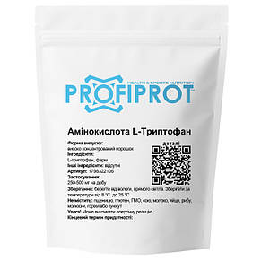 Амінокислота L-Триптофан PROFIPROT 100 г, фото 1