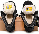 Зимові жіночі черевики Caterpillar з хутром чорні. Живе фото, фото 2