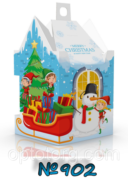 Упаковка для цукерок Новий рік 900 грам, фото 1