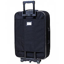 Набір валіз на колесах Bonro Style 3 шт (S+M+L) чорно-вишневий дорожні тканинні з кодовим замком і висувною ручкою, фото 5