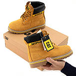 Зимові жіночі черевики Caterpillar з хутром руді. Живе фото, фото 3