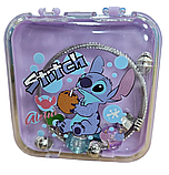 💙Дитячий подарунковий набір стильних браслетів "Stitch" для дівчат з героями Стіч та Ангел, 18 боксів з браслетами в упаковці, фото 4