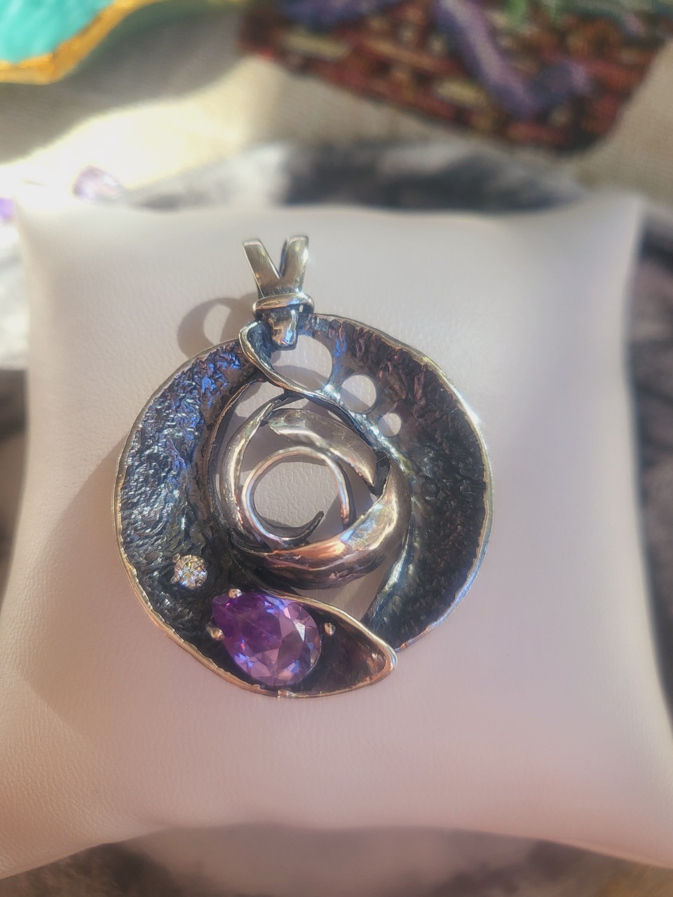 Кулон Патті з кольоровими цирконами, фото 1