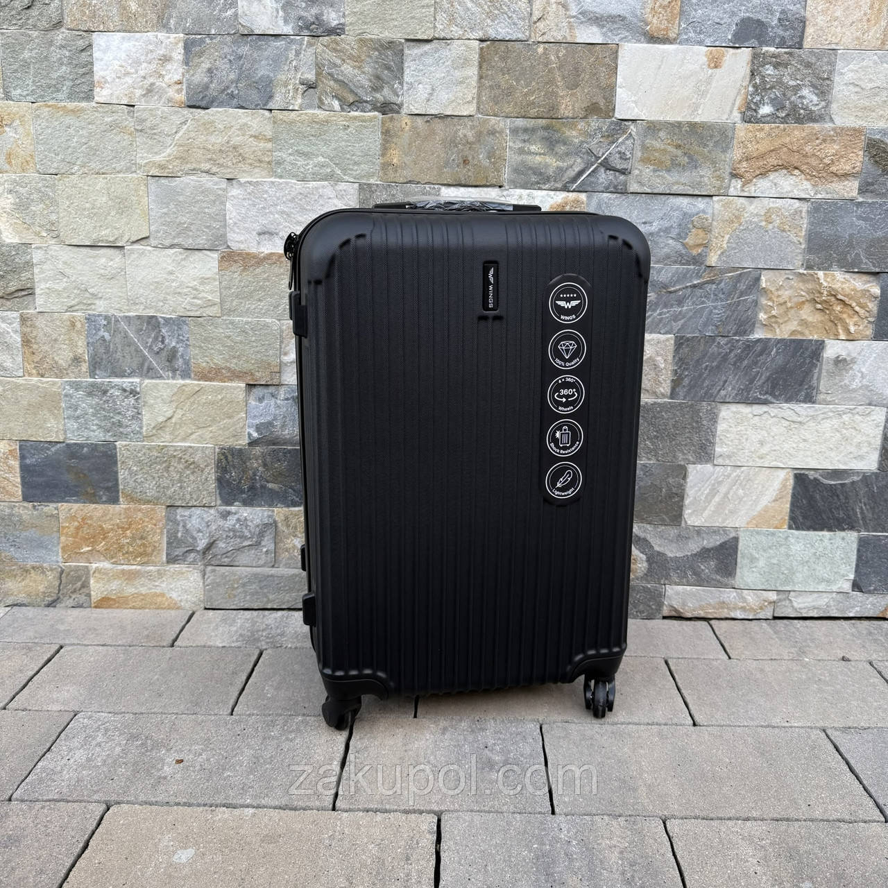 Валіза дорожня велика Wings TR058 M Чорний