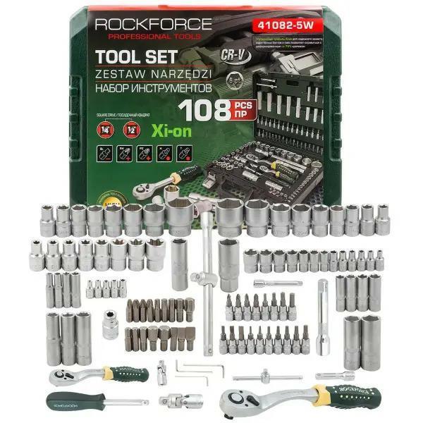 Набір інструментів 108 пр. 1/4", 1/2" (6 гр.)  RF-41082-5W, фото 1