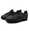 Чоловічі кросівки Nike Cortez Black Leather Кеди Найк Кортез низькі чорні шкіра демісезон, фото 7