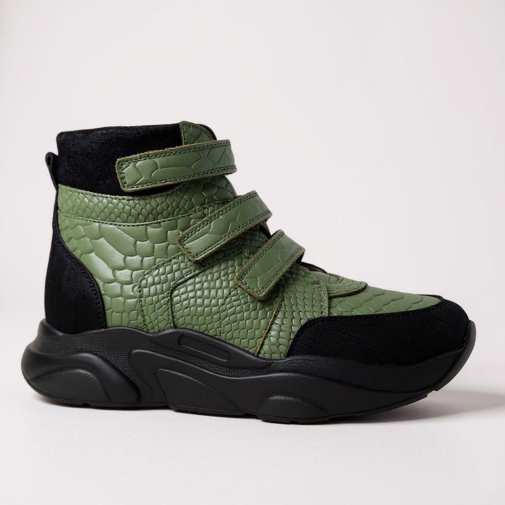 Дитячі зимові шкіряні ортопедичні черевики з жорстким задником і супінатором 37 р, фото 1