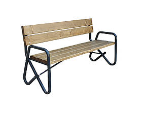 Паркова лавка Kompred Граффетта-А 1600 мм натуральне дерево