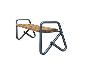 Паркова лавка Kompred Граффетта-В 1600 мм натуральне дерево