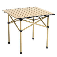 Стіл розкладний ламелевий 50x50см похідний, метал пластик, в чохлі, DC-5009