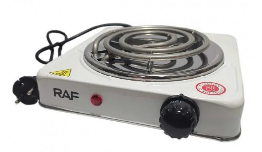 Електроплита настільна RAF 8010B 1000W з поворотним перемикачем та індикатором роботи, фото 1