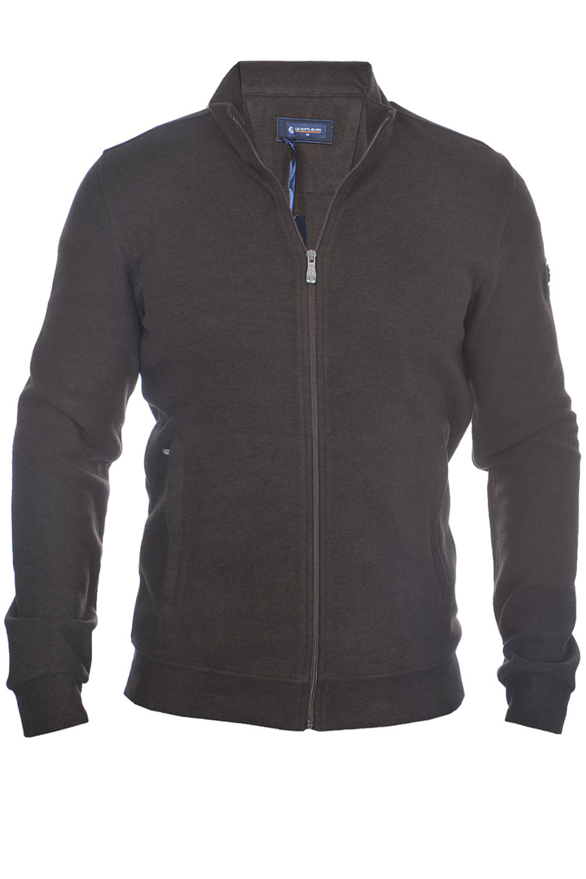 Кофта чоловіча Le Gutti 25-4134-34 темно-коричнева