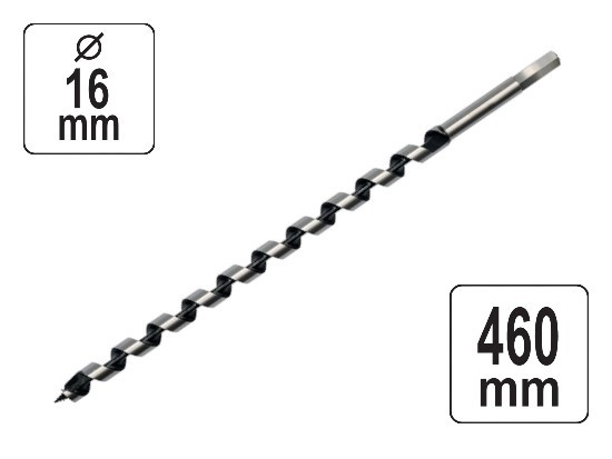 Свердло спіральне Левіса по дереву Ø= 18 мм, L= 460 мм.  YATO
