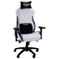 Крісло геймерське VR Racer Textile Halk сірий