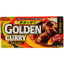 Соус каррі середньо-гострий в кубиках S&B 198 г