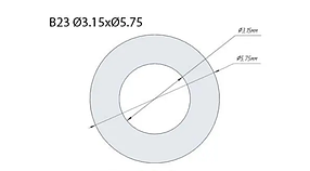 Регулювальна шайба; дизельної форсунки; (B23); Common Rail Denso; Ø 5,75х3,15 мм; (B23);  1,500-1,950 мм.