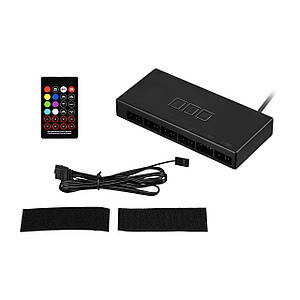 Контролер 2E GAMING CONTR-B ARGB 6 fans 3pin 3pin +5VARGB 2 pin LED пульт (2E-CONTR-B)