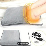 Електрокилимок для ніг Електрична грілка для ніг із підігрівом Грілка з підігрівом від usb Lesko 29875, фото 3